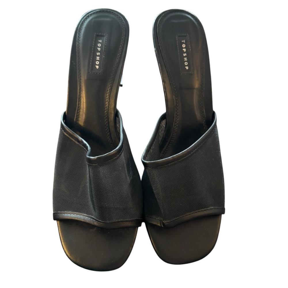 Topshop black mules